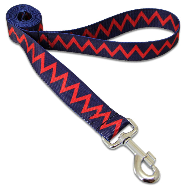 Royal Artillery Wide Dog Lead Webbing Dog Lead The Regimental Shop Blue/Red One size - 150cm 