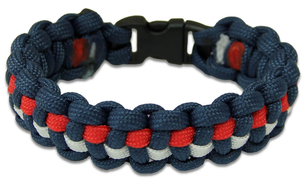 Royal Corps of Transport Paracord Bracelet Bracelet, paracord The Regimental Shop XS - 15cm for 13cm wrist Blue/Red/White 