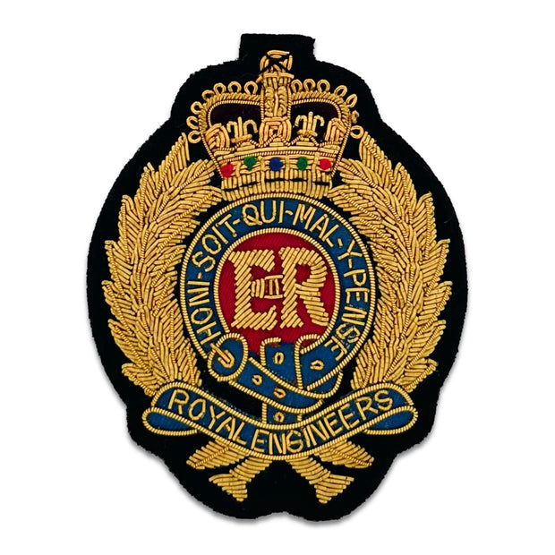 Royal Engineers Blazer Badge (Queen's Crown) Blazer badge The Regimental Shop One size fits all Black/Gold/Red/Blue