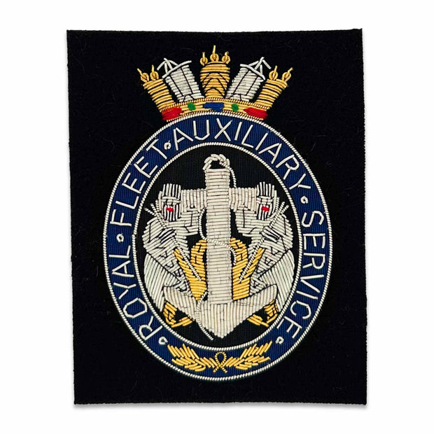 Royal Fleet Auxiliary Service Blazer Badge Blazer badge The Regimental Shop Black/Blue/Silver One size fits all