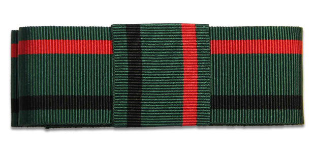 Royal Green Jackets Regiment Ribbon for any brimmed hat Ribbon for hat The Regimental Shop 75cm (30") with Loop Green/Black/Red 