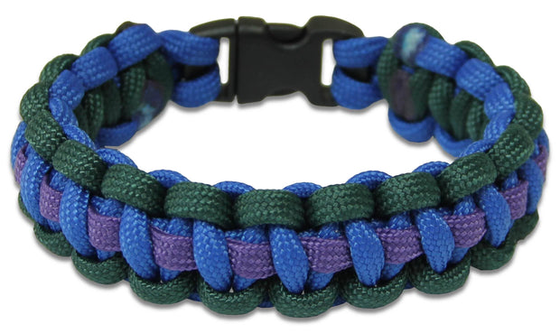 Royal Regiment of Scotland  Paracord Bracelet Bracelet, paracord The Regimental Shop XS - 15cm for 13cm wrist Green/Blue/Purple 