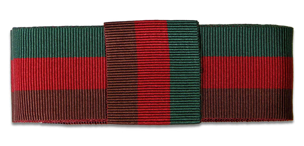 Royal Tank Regiment Ribbon for any brimmed hat Ribbon for hat The Regimental Shop 75cm (30") with Loop Green/Red/Brown 