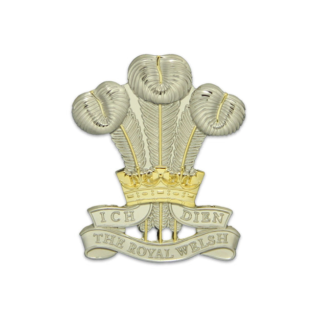 Royal Welsh Beret Badge Beret Badge The Regimental Shop Silver/Gold one size fits all 