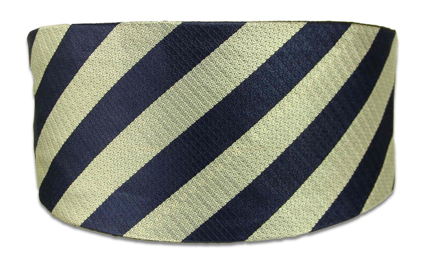 Royal Wessex Yeomanry Silk Non Crease Cummerbund Cummerbund, Silk The Regimental Shop Navy Blue/Buff one size fits all 