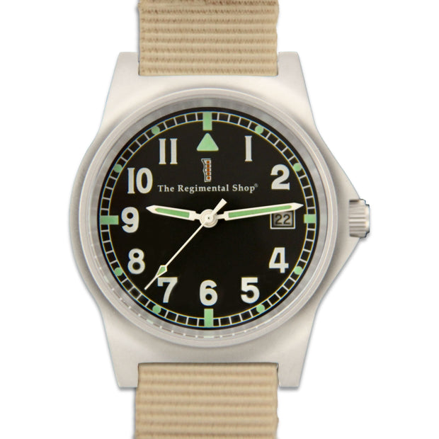 G10 Military Watch with Desert Sand Watch Strap G10 Watch The Regimental Shop Beige one size fits all