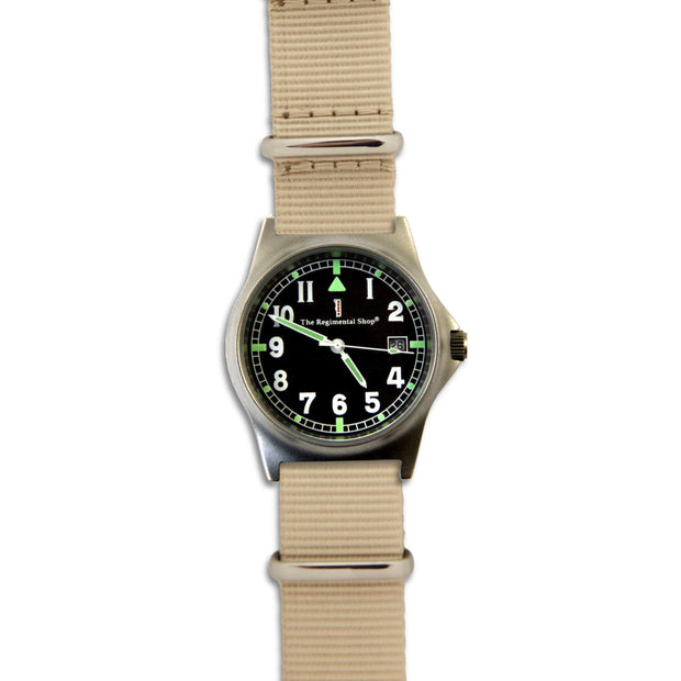 G10 Military Watch with Desert Sand Watch Strap G10 Watch The Regimental Shop Beige one size fits all