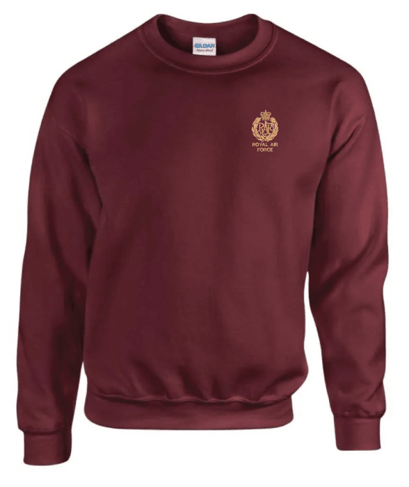 RAF Airman Sweatshirt - Medium - Maroon Stock Clearance The Regimental Shop