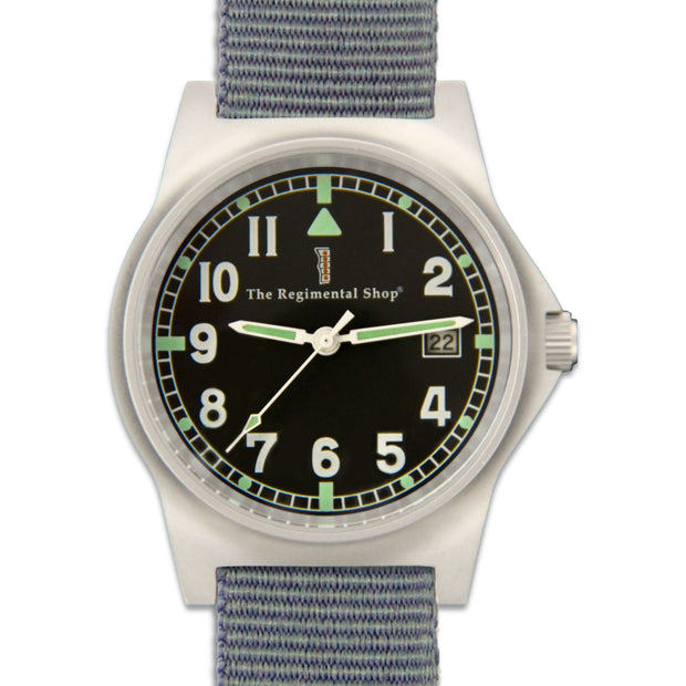 G10 Military Watch with Silver Watch Strap G10 Watch The Regimental Shop Black/Silver one size fits all