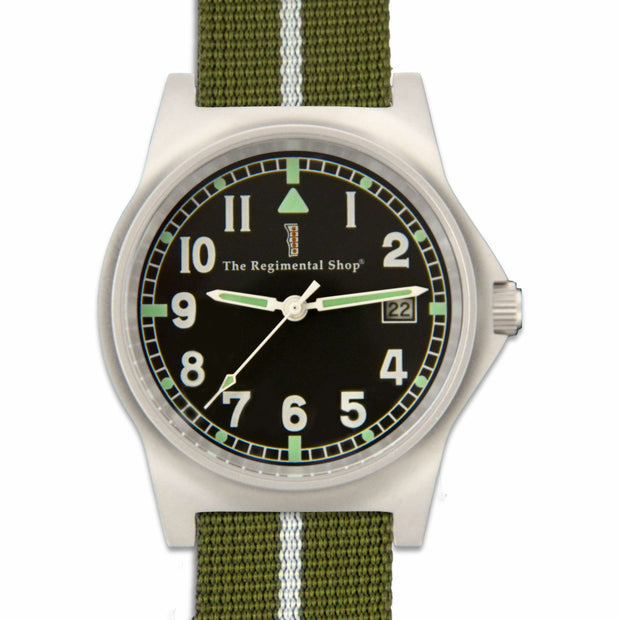 Green Howards G10 Military Watch G10 Watch The Regimental Shop Black/Silver/Green one size fits all