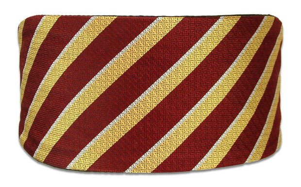 The Royal Lancers Silk Non Crease Cummerbund Cummerbund, Silk The Regimental Shop Maroon/Gold/White one size fits all 