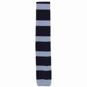 Light Blue, Navy Blue, Dark Blue Striped Knitted Tie (Silk) - regimentalshop.com