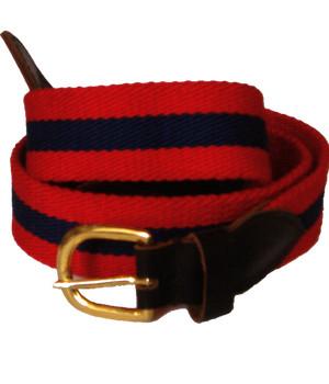 Adjutant Generals' Corps Lightweight Webbing Belt Webbing Belt The Regimental Shop S (30-32") Red/Blue 