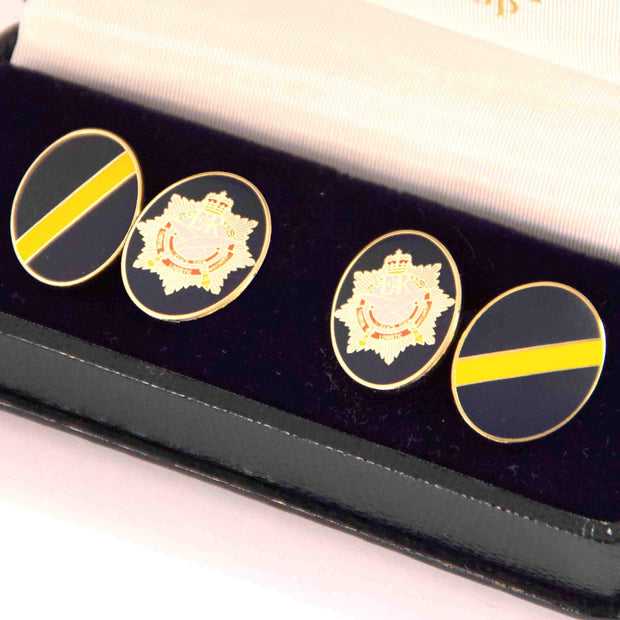 10 QOGLR (Queen's Own Gurkha Logistic Regiment) Cufflinks Cufflinks, Gilt Enamel The Regimental Shop   