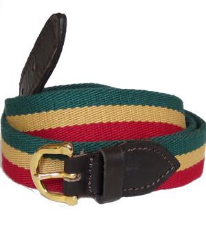 Mercian Regiment Lightweight Webbing Belt Webbing Belt The Regimental Shop S (27"-30") Red/Green/Gold 