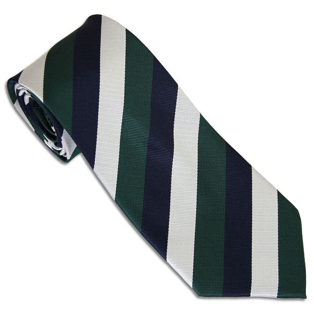 13th/18th Royal Hussars Tie (Polyester) Tie, Polyester The Regimental Shop Blue/Green/Silver one size fits all 