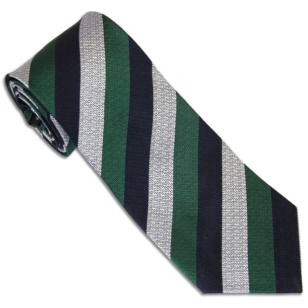 13th/18th Royal Hussars Tie (Silk Non Crease) Tie, Silk Non Crease The Regimental Shop Blue/Green/Silver one size fits all 