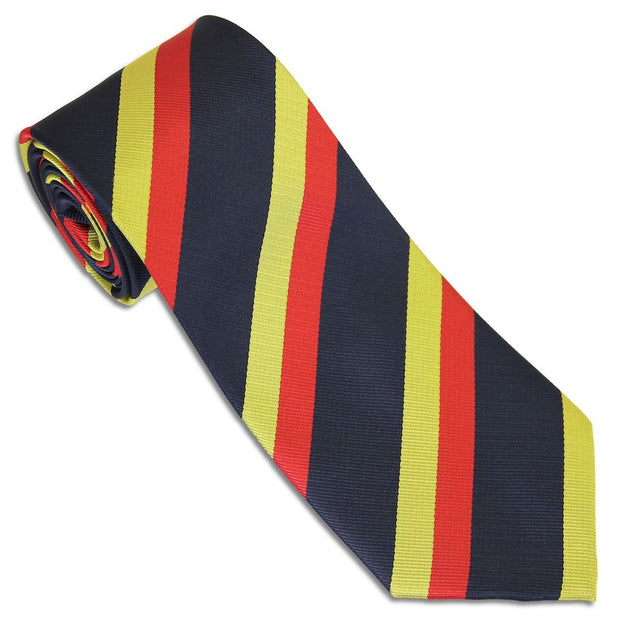 15th/19th The King's Royal Hussars Tie (Polyester) Tie, Polyester The Regimental Shop Navy Blue/Red/Yellow one size fits all 