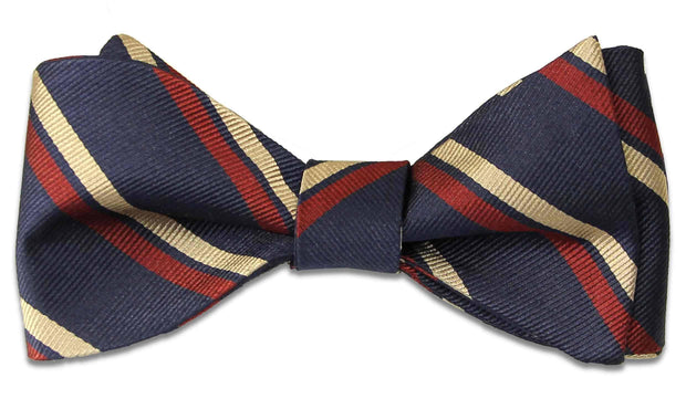 2nd Battalion  Royal Anglian Regiment (Poachers) Self Tie Silk Bow Tie Bowtie, Silk The Regimental Shop Blue/Maroon/Buff one size fits all 