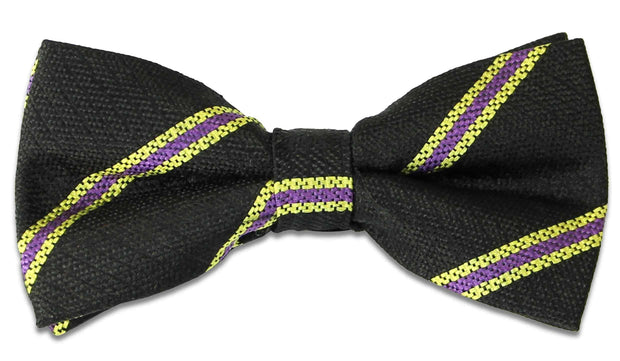 3 Batt. Royal Anglian Regiment (Pompadours) Silk Non Crease Pretied Bow Tie Bowtie, Silk The Regimental Shop Black/Yellow/Purple one size fits all 