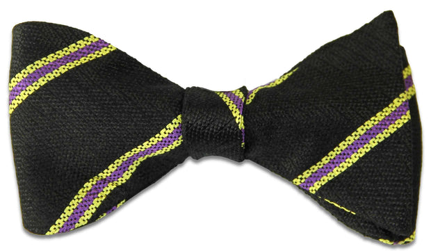 3 Batt. Royal Anglian Regiment (Pompadours) Silk Non Crease Self Tie Bow Tie Bowtie, Silk The Regimental Shop Black/Yellow/Purple one size fits all 