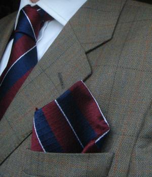Queen's Dragoon Guards Silk Non Crease Pocket Square Pocket Square The Regimental Shop   