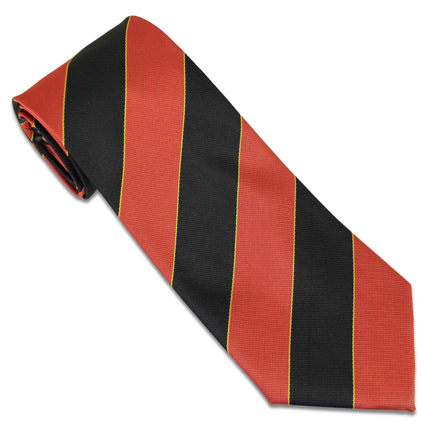 4/7 Royal Dragoon Guards Tie (Polyester) Tie, Polyester The Regimental Shop Black/Copper/Yellow one size fits all 