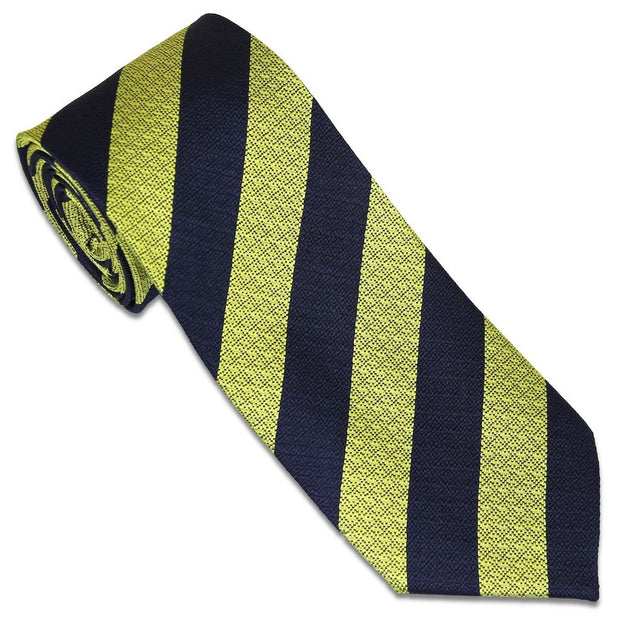 4th Queen's Own Hussars Tie (Silk Non Crease) Tie, Silk Non Crease The Regimental Shop Yellow/Navy Blue one size fits all 