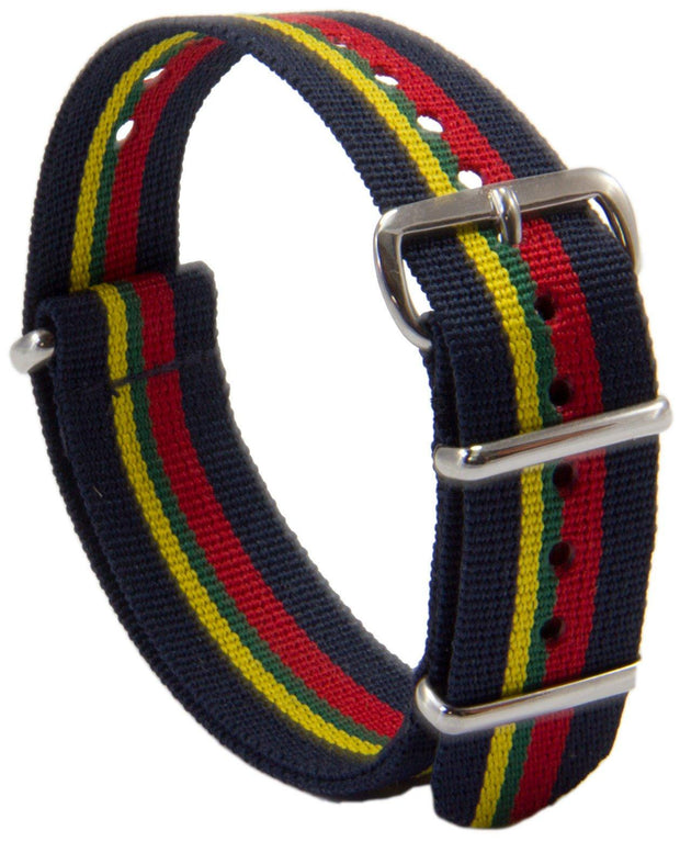 Royal Marines G10 Watch Strap Watch Strap, G10 The Regimental Shop blue/red/yellow/green one size fits all 