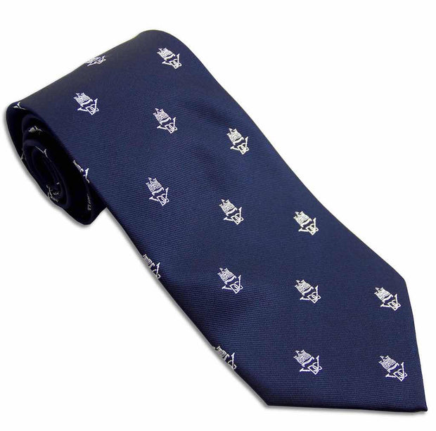 5th Royal Inniskilling Dragoon Guards Crest Tie (Polyester) Tie, Polyester The Regimental Shop Blue/Silver one size fits all 