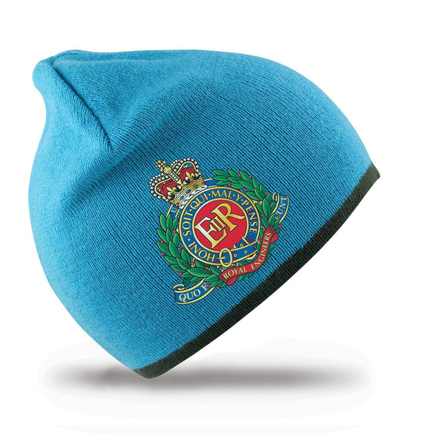 Royal Engineers Regimental Beanie Hat Clothing - Beanie The Regimental Shop Aqua/Grey one size fits all 