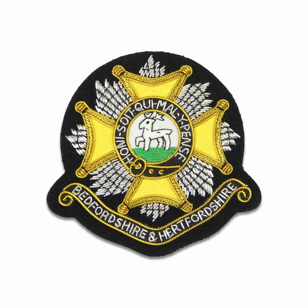 Bedfordshire and Hertfordshire Regiment Blazer Badge - regimentalshop.com