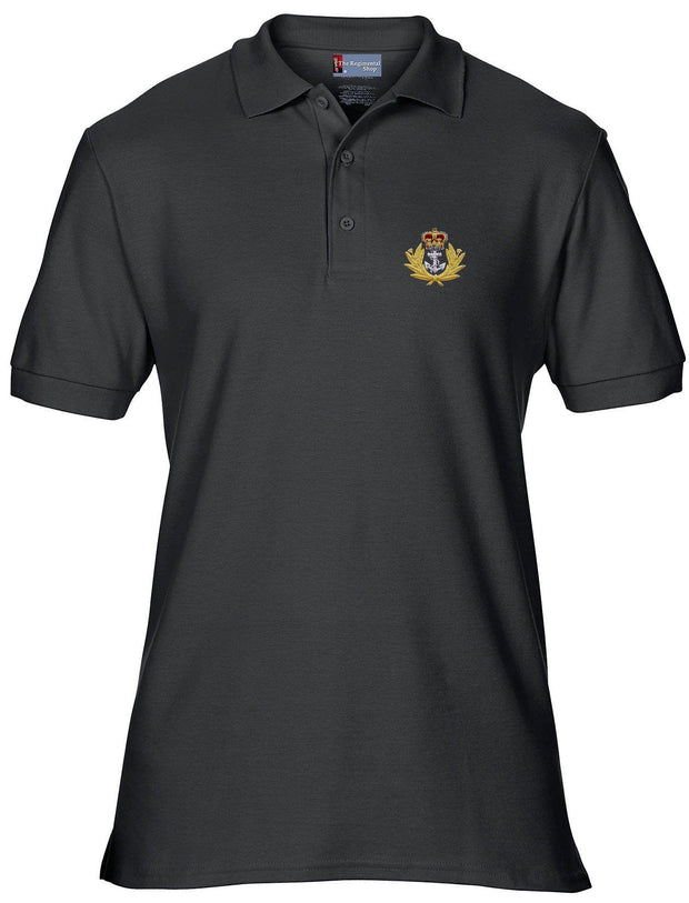 Royal Navy Polo Shirt (Cap Badge) Clothing - Polo Shirt The Regimental Shop 36" (S) Black 