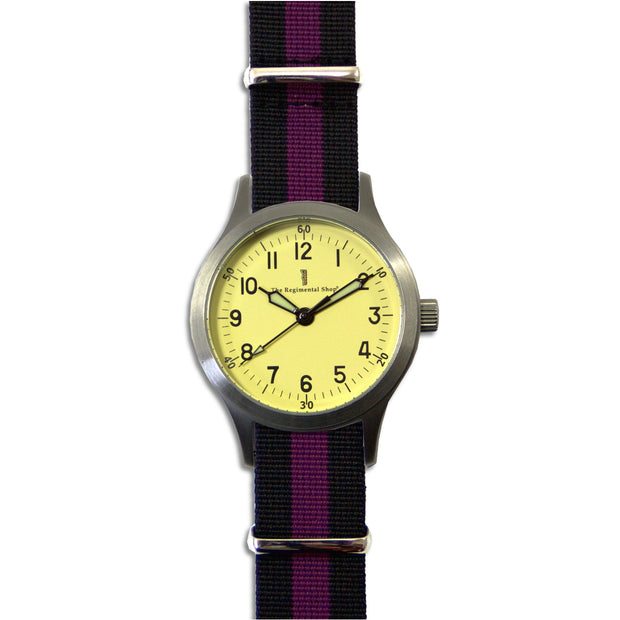 "Decade" Military Watch with Black and Purple Strap Decade Watch The Regimental Shop black/purple one size fits all 