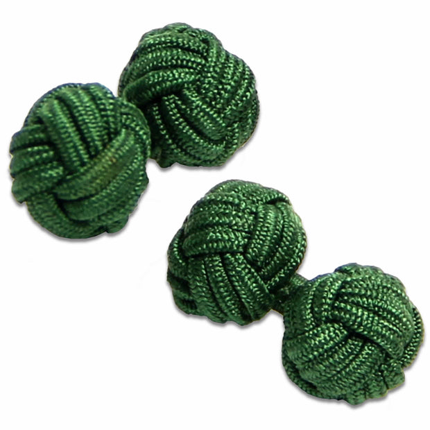 Bottle Green Knot Cufflinks Cufflinks, Knot The Regimental Shop Green one size fits all 