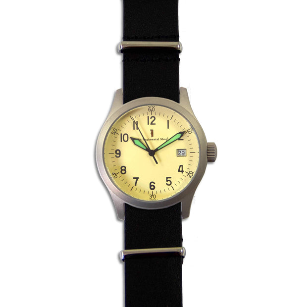 CXX Military Watch with Black Leather Strap - regimentalshop.com
