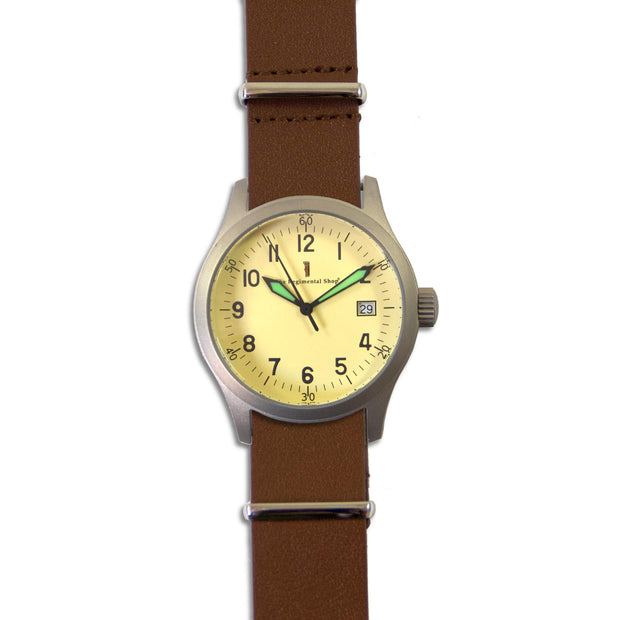 CXX Military Watch with Brown Leather Strap - regimentalshop.com