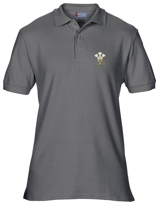 Royal Welsh Regiment Polo Shirt Clothing - Polo Shirt The Regimental Shop 36" (S) Charcoal 