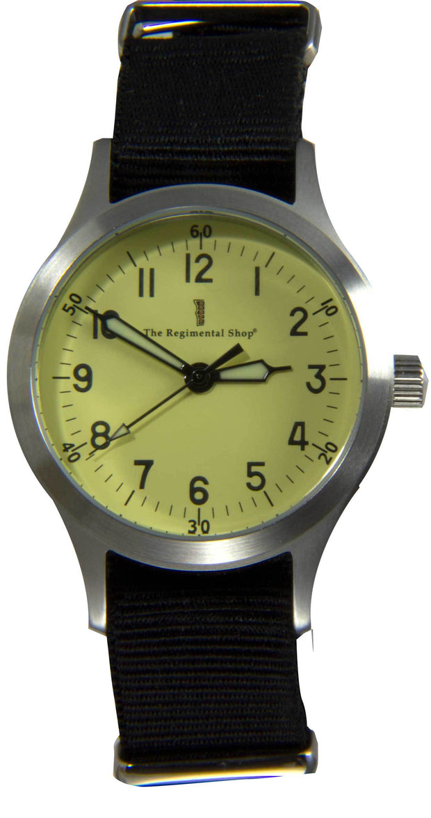 "Decade" Military Watch with Black Strap Decade Watch The Regimental Shop   