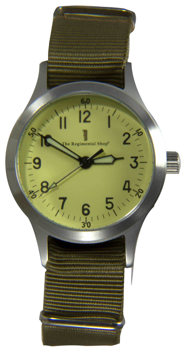 "Decade" Military Watch with khaki strap Decade Watch The Regimental Shop   