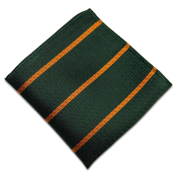 Devonshire and Dorset Regiment Silk Non Crease Pocket Square Pocket Square The Regimental Shop Green/Gold one size fits all 
