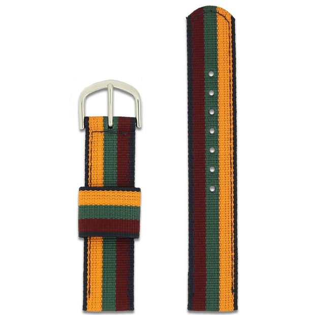 Duke of Lancaster's Two Piece Watch Strap Two Piece Watch Strap The Regimental Shop Orange/Green/Maroon/Blue one size fits all 
