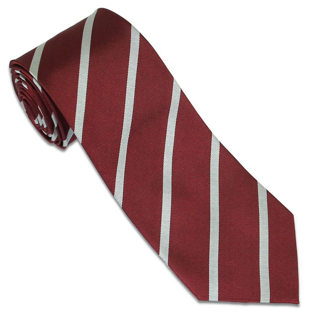 Duke of Wellington's Regiment Tie (Silk) Tie, Silk, Woven The Regimental Shop Maroon/Silver one size fits all 