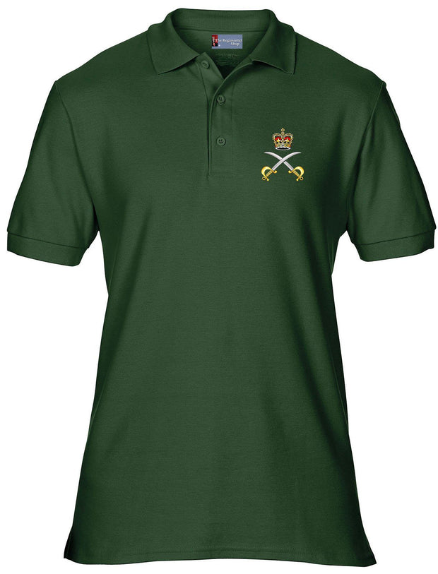 Royal Army Physical Training Corps (RAPTC) Polo Shirt Clothing - Polo Shirt The Regimental Shop 36" (S) Bottle Green Queen's Crown