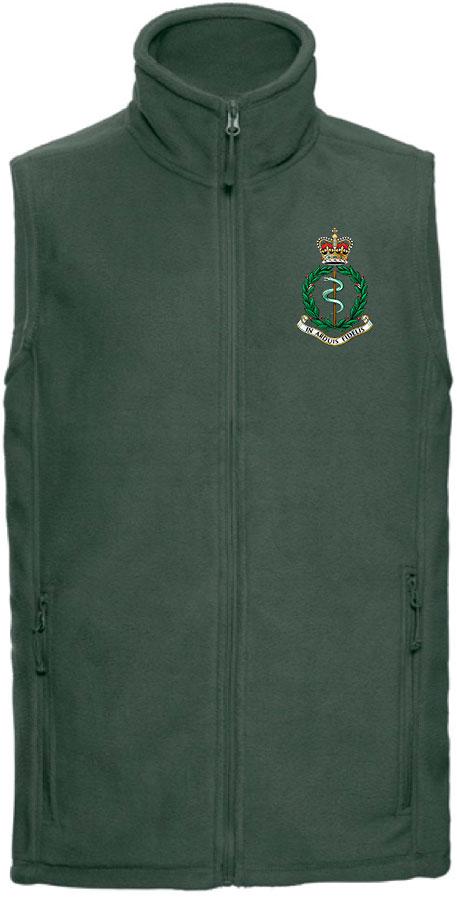 RAMC Premium Outdoor Sleeveless Regimental Fleece (Gilet) Clothing - Gilet The Regimental Shop 33/35" (XS) Bottle Green 