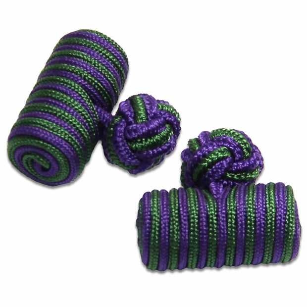 Green & Purple Barrel Cufflinks - regimentalshop.com