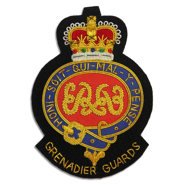Grenadier Guards (Queen's Crown) Blazer Badge Blazer badge The Regimental Shop Black/Gold/Red/Blue One size fits all 