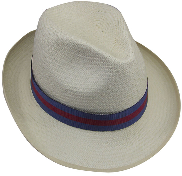 Household Division (Guards) Panama Hat Panama Hat The Regimental Shop 6 3/4" (55) maroon/navy 