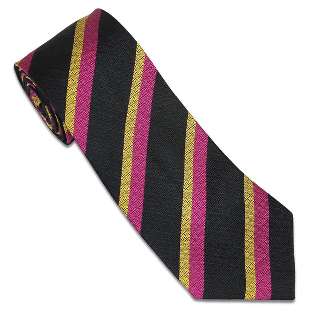 Hong Kong Police Tie (Silk Non Crease) Tie, Silk Non Crease The Regimental Shop Black/Gold/Pink one size fits all 