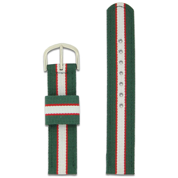 Intelligence Corps Two Piece Watch Strap Two Piece Watch Strap The Regimental Shop Green/White/Red one size fits all 